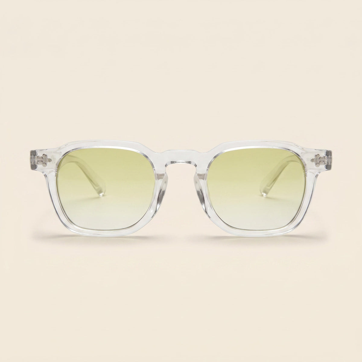 Lunettes photochromiques Le Levant coloris Verte, monture cristal, vue de face