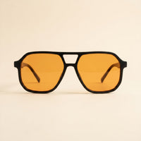 Lunettes de soleil Cannes – Aviateur Noir & Ambré