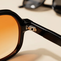 Lunettes de soleil Cannes – Aviateur Noir & Ambré